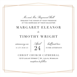 Fineline Foil Wedding Invitation