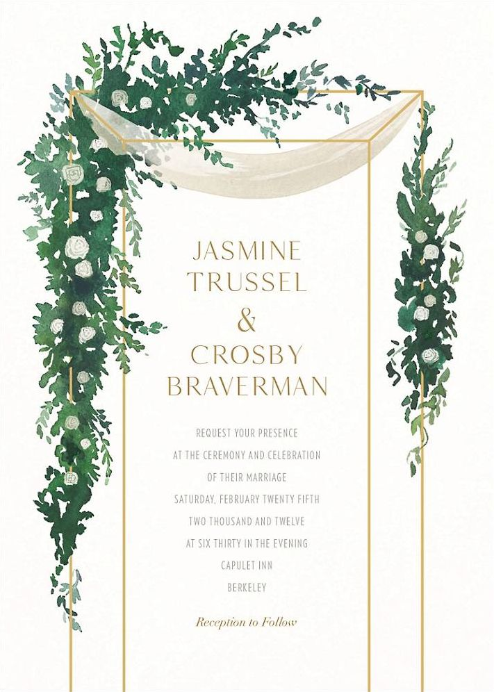 Lush Canopy Wedding Invitation