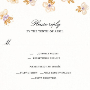 Petal Cascade Response Card