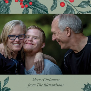 Christmas Botanical Border Photo Card