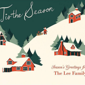 Cozy Cabins Holiday Greeting Card