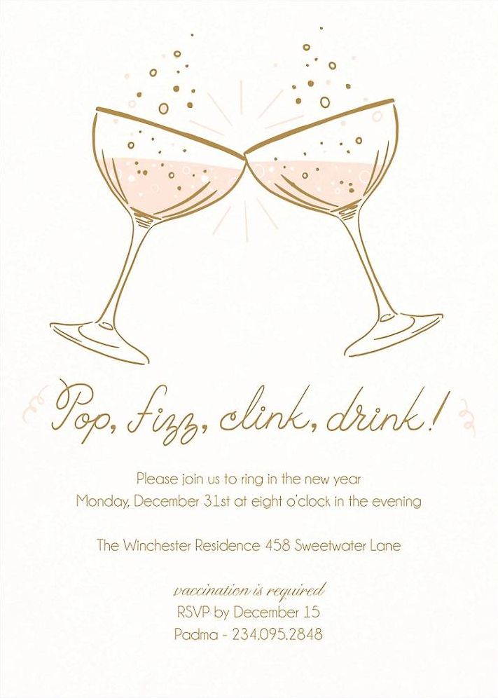 Pop Fizz Clink Drink Party Invitation