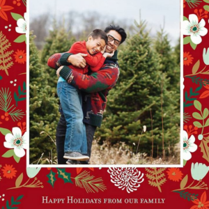 Micro Floral Photo Card