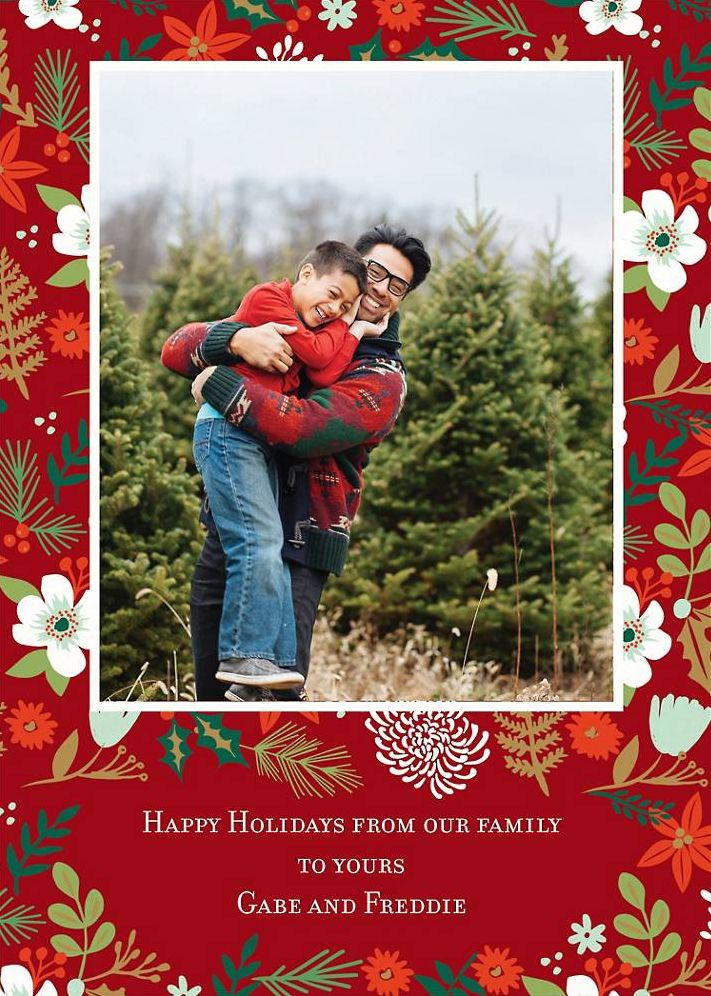 Micro Floral Photo Card