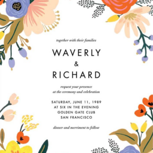 Vivid Florals Wedding Invitation