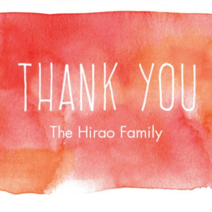 Red Watercolor Thank You Notes