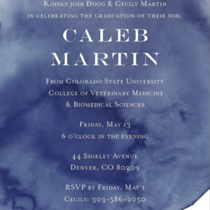 Watercolor Graduation Invitation