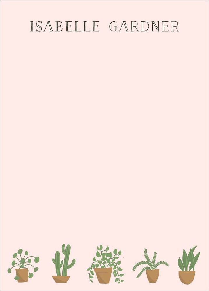 Potted Plants Stationery