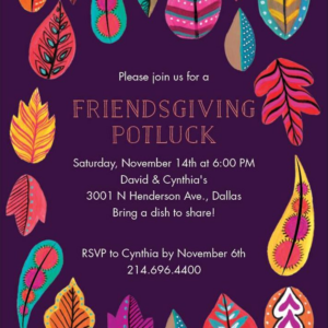 Fall Leaves Party Invitation