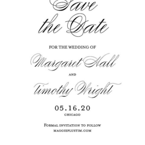Champagne Border Save the Date