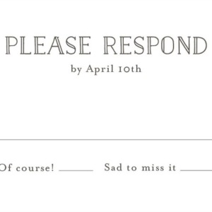 Painted Floral Response Card