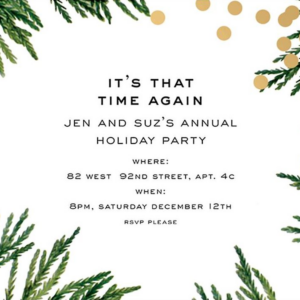 Confetti Branches Foil Invitation