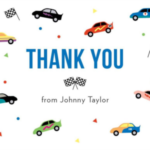 Racecars Thank You Notes
