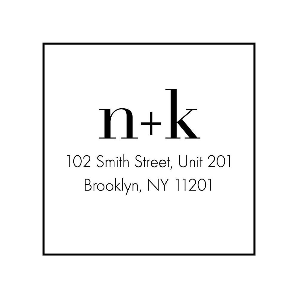 Initials Address Custom Stamp Set