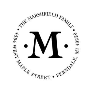 Single Initial Monogram Custom Stamp Set