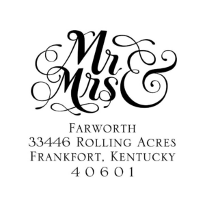 Mr & Mrs Ampersand Custom Stamp Set