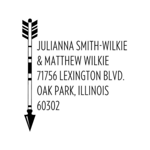 Vertical Arrow Custom Stamp Set