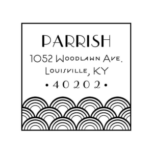 Deco Scallop Custom Stamp Set