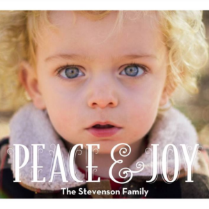 Peace & Joy Swirls Holiday Photo Card