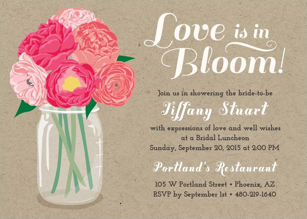 Love is in Bloom Bridal Shower Invitation