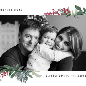 Yule Blooms Horizontal Photo Card