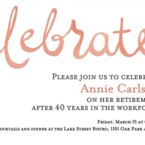 Celebrate Watercolor Party Invitation