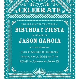 Fiesta Flag Birthday Party Invitation