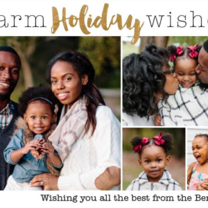 Warm Holiday Wishes 4 Holiday Multi-Photo Card