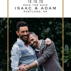 Foil Line Save the Date Card