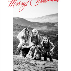 Inscribed Vertical Photo Card