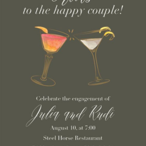 Cocktails Engagement Party Invitation