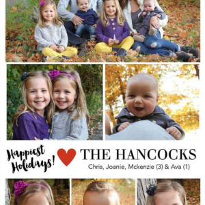 Happy Holidays Heart Photo Card