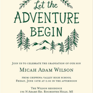 619421305.png Let the Adventure Begin Graduation Invitation