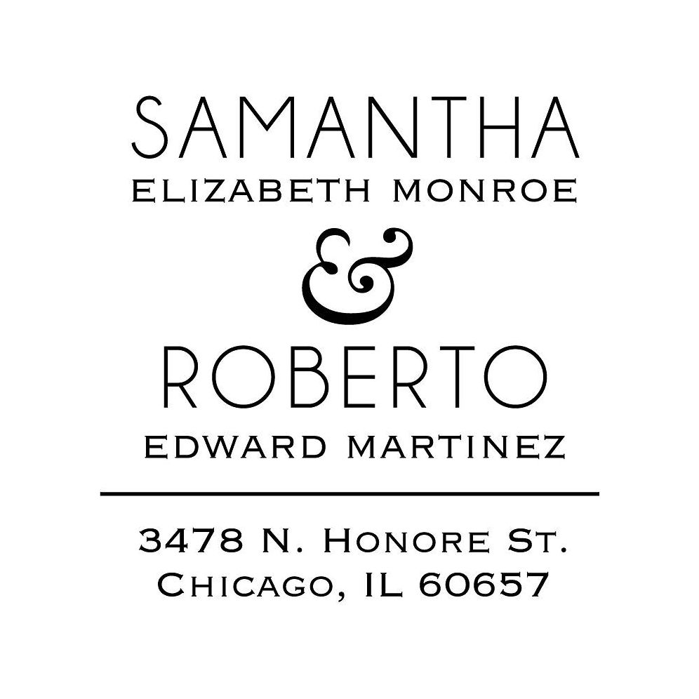 Modern Ampersand Custom Stamp Set