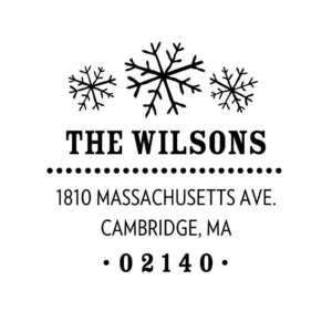 Three Snowflakes Custom Stamp Set