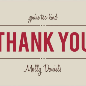 Playbill Thank You 4 Bar Stationery