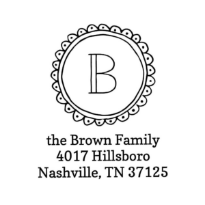 Hand Drawn Scallop Custom Stamp