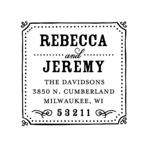 Wedding Chalkboard Custom Stamp Set