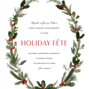 Fleurs de Noel Invitation