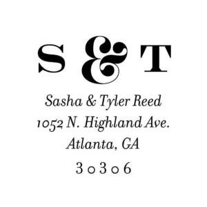 Ampersand Initials Custom Stamp Set