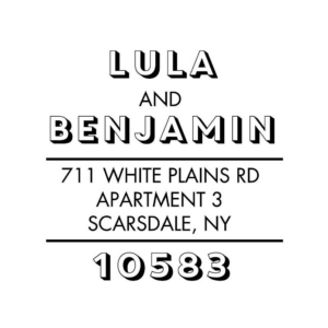 Block Letter Couple Custom Stamp Set