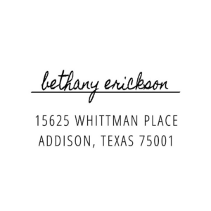 Signature Line Custom Stamp Set