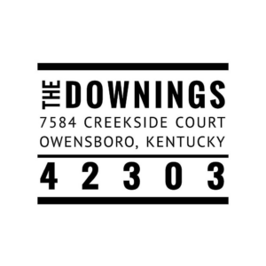 Bold Line Typography Custom Stamp