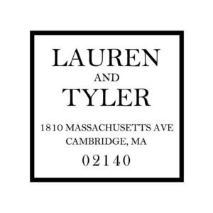 Border Caps Couple Custom Stamp Set