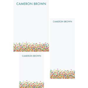 Colorful Confetti Mixed Personalized Notepads