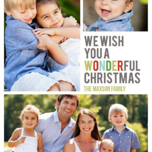 Wonderful Christmas Multi-Photo Holiday Card