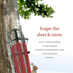 Bunny Slope Holiday Party Invitation