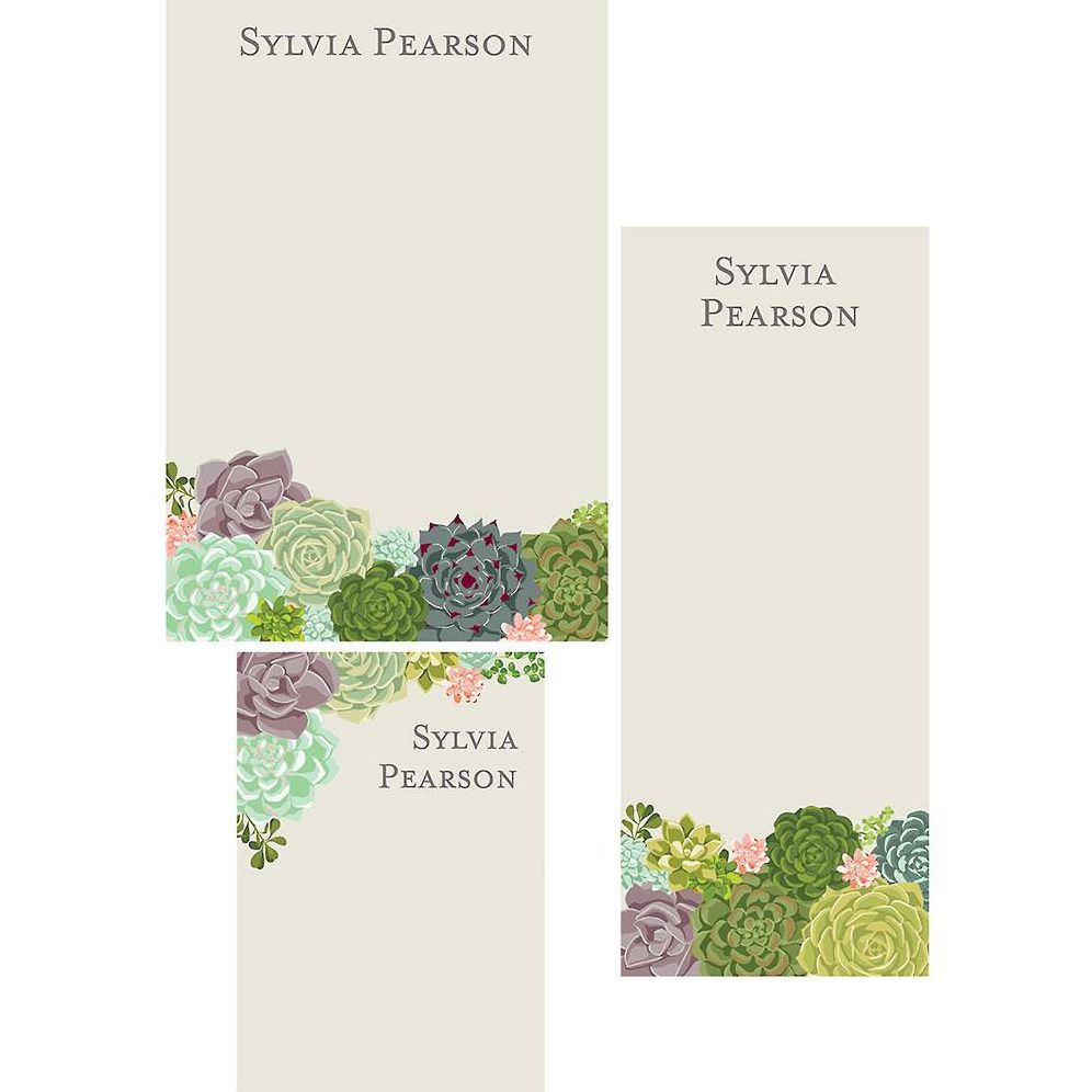 Succulents Mixed Personalized Notepads