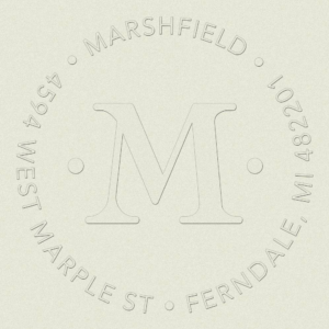 Return Address Embosser - Single Initial Monogram