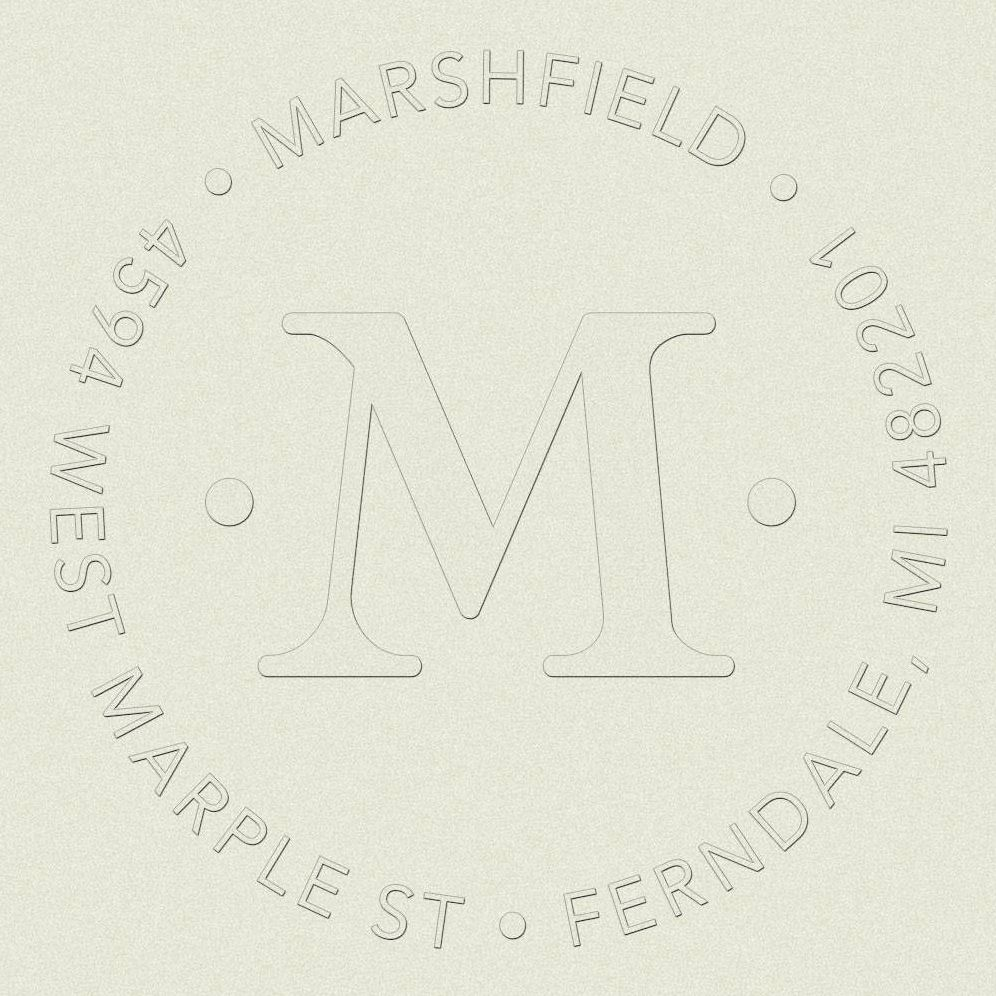 Return Address Embosser - Single Initial Monogram